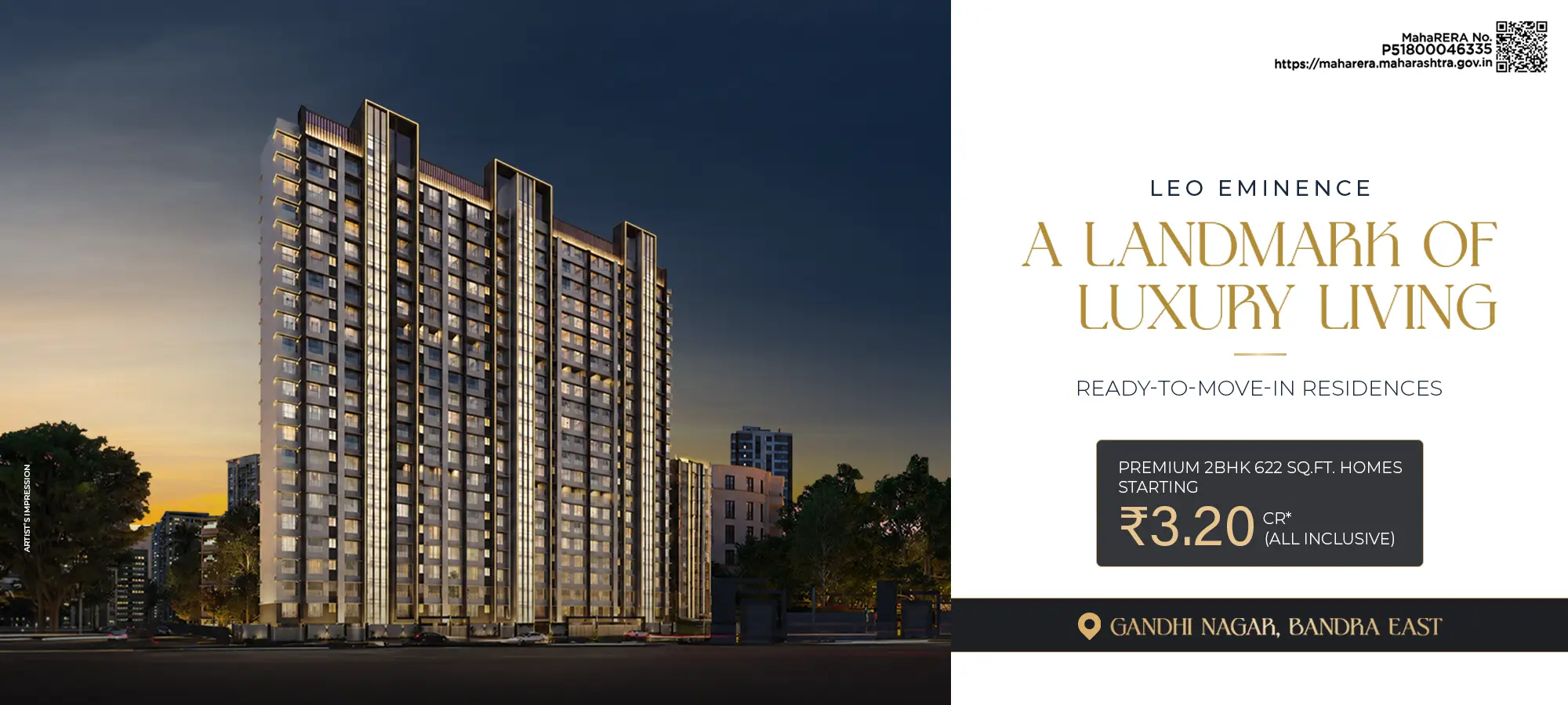 Leo Eminence — iconic 22-storey standalone tower rising over BKC, Bandra East